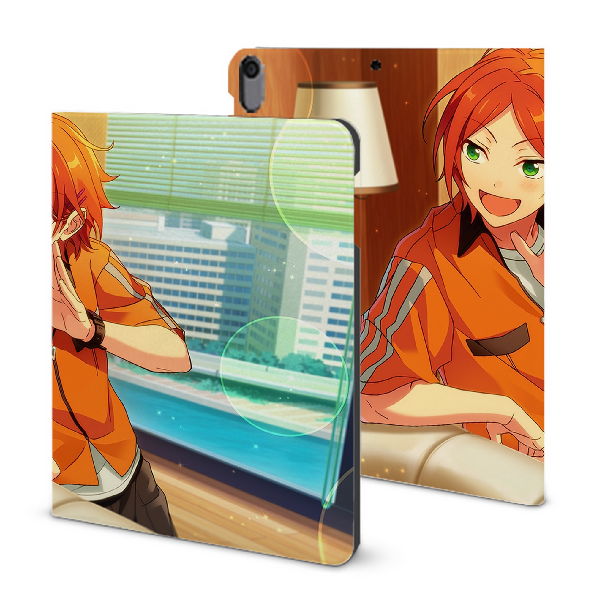（画像用） あんさんぶるスターズ! Ensemble Stars IPad ケース ブック型 PUレザー TPU 耐衝撃 軽量 薄型 ペン収納なし 全面保護 IPad 各モデル対応